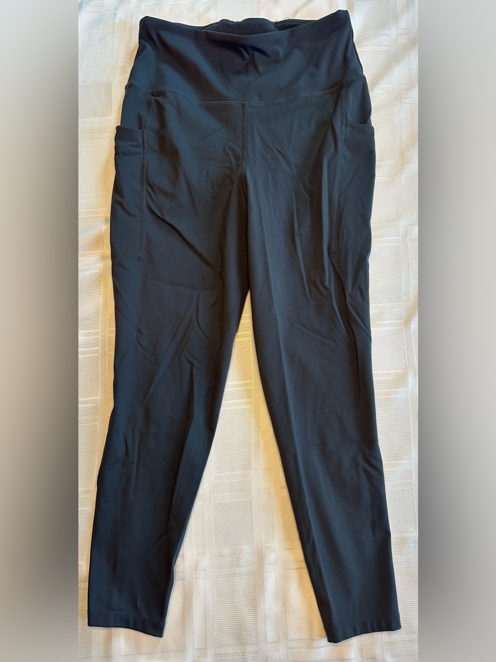Baleaf High Waisted Leggings Women's Size Small Gray Yoga Running Pants Pockets